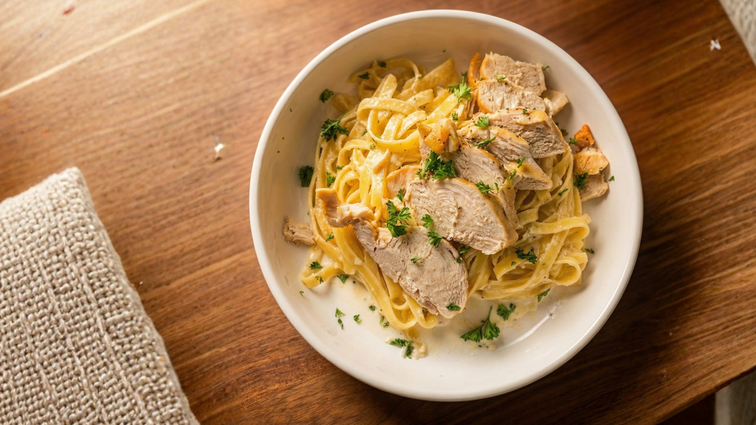 High-Protein Chicken Fettuccine Alfredo (70g Protein!)